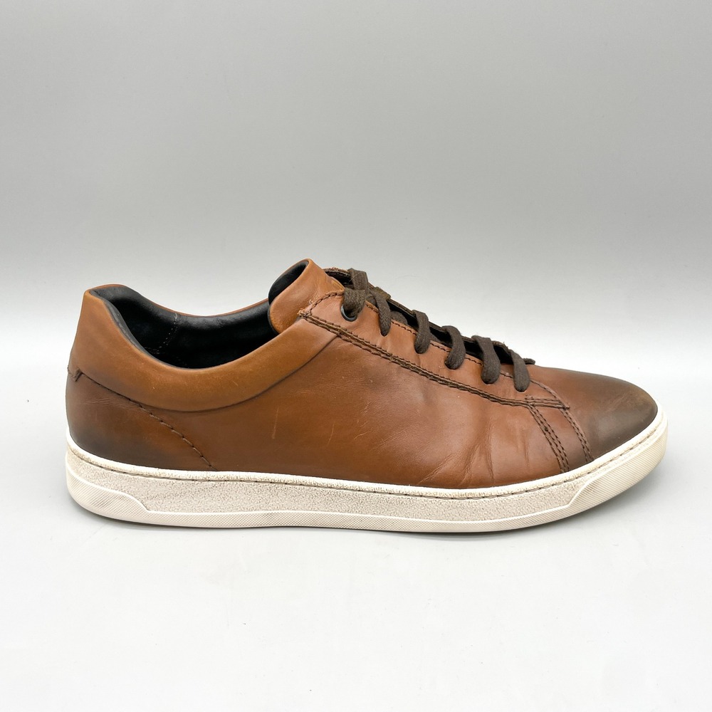 Bruno Magli Mens 11 M Diego Sneakers Shoes Brown Leather Dress Casual Preppy